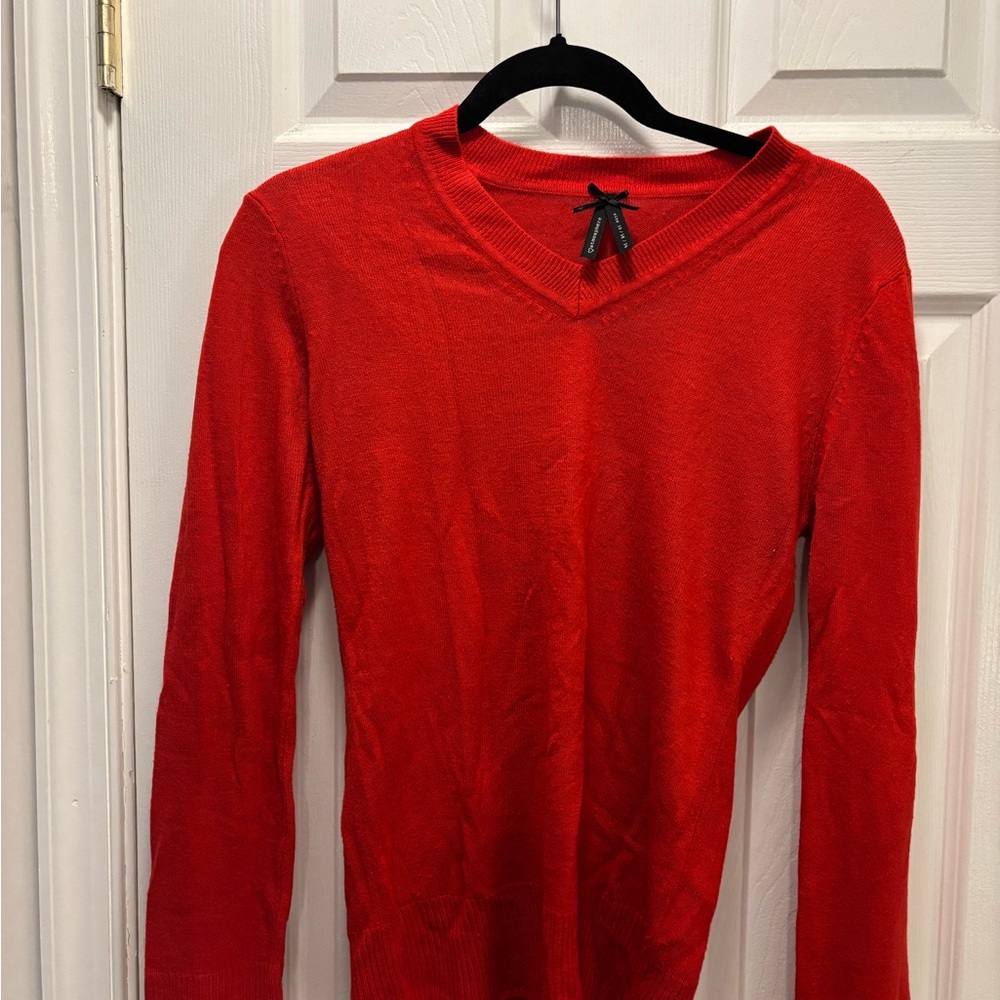 Atmosphere Red V-Neck Sweater